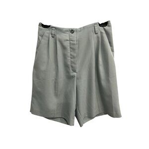 Tehama Womens Light Gray High-Waisted Pleated Shorts Size 6 Minimalist Chic